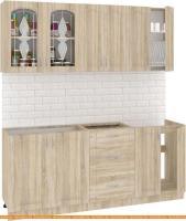 Кухня Кортекс-мебель Корнелия Ретро 1.9м без столешницы (дуб сонома) картинка