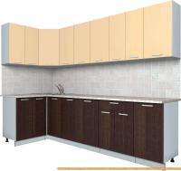 Кухня Интерлиния Мила Лайт 1.2x2.8 (ваниль/дуб венге) картинка