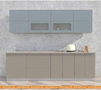 Кухня Интерлиния Мила Матте 2.6 А (океан/луна/травертин серый) картинка