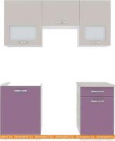 Кухня ВерсоМебель Эко-6 1.7 (виола/кашемир) картинка