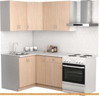 Кухня S-Company Клео лайт 1.2x1.4 левая (дуб молочный/дуб молочный) картинка