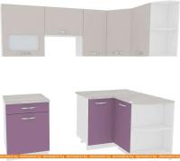 Кухня ВерсоМебель Эко-5 1.2x2.1 правая ( (виола/кашемир) картинка