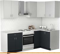 Кухня S-Company Клео лайт 1.2x1.7 правая (антрацит/стальной серый) картинка