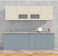 Кухня Интерлиния Мила Матте 2.4 А (слоновая кость/океан/опал светлый) картинка