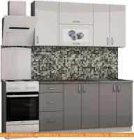 Кухня Senira Вяселка 3 1.6м 4б (белый кристальный/шторм) картинка