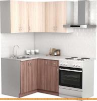 Кухня S-Company Клео лайт 1.2x1.2 левая (ясень шимо темный/ясень шимо светлый) картинка