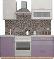 Кухня ВерсоМебель ВерсоЛайн 4-1.3 (белый 001/вереск 010) картинка