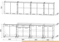 Кухня Интерлиния Мила Лайт 3.0 (красный/дуб венге) картинка