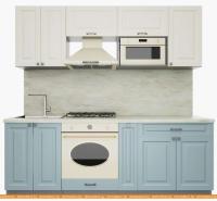 Кухня Интерлиния Мила Деко 2.2 (слоновая кость-океан-опал светлый) картинка