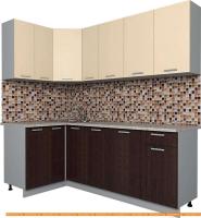 Кухня Интерлиния Мила Лайт 1.2x2.1 (ваниль/дуб венге) картинка