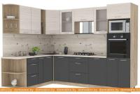 Кухня Интерлиния Мила 1.88x2.8 правая (вудлайн крем-антрацит-бискайская сосна) картинка