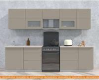 Кухня Интерлиния Мила Матте 2.9 Б (луна/луна/травертин серый) картинка