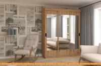 Шкаф-купе ЭлиГард Лагуна ШЛ-07.3 (дуб натуральный) картинка