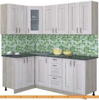 Кухня Интерлиния Мила Хольц 12x20 (шимо светлый) картинка