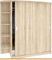 Шкаф-купе Кортекс-мебель Лагуна ШК08-00 левая консоль (дуб сонома) картинка