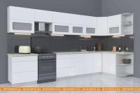 Кухня Интерлиния Мила Матте 1.5x3.7 Б правая (белый-белый-опал светлый) картинка