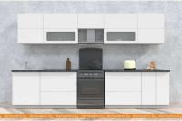 Кухня Интерлиния Мила Матте 3.4 Б (белый/белый/кастилло темный) картинка