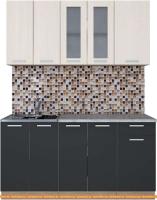 Кухня Интерлиния Мила 16-60 (антрацит/вудлайн кремовый) картинка