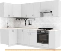 Кухня S-Company Клео глосc 1.2x2.7 левая (белый глянец/белый глянец) картинка