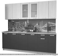 Кухня Интерлиния Мила 23 (вудлайн кремовый-бетон-бискайская сосна) картинка