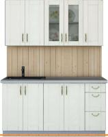 Кухня Интерлиния Мила Крафт 1.5 (дуб снежный) картинка