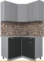 Кухня Интерлиния Мила Лайт (1.2x1.2 серебро/антрацит) картинка