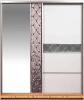 Шкаф-купе КМК Мебель Кристал (дуб юккон/белый жемчуг) картинка