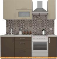 Кухня ВерсоМебель ВерсоЛайн 2-1.4 (бежевый/латте) картинка