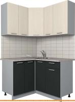 Кухня Интерлиния Мила Лайт 1.2x1.3 (вудлайн кремовый/антрацит) картинка