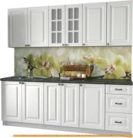 Кухня Интерлиния Мила Деко 2.2 А (белый/кастилло темный) картинка