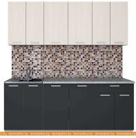 Кухня Интерлиния Мила Лайт 2.0-60 (вудлайн кремовый-антрацит-бискайская сосна) картинка