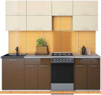 Кухня Интерлиния Мила Gloss 50-22 (ваниль/шоколад) картинка