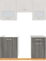 Кухня ВерсоМебель Эко-6 1.7 (северное дерево светлое/северное дерево темное) картинка