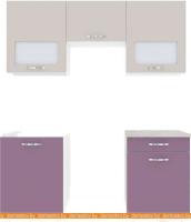 Кухня ВерсоМебель Эко-5 1.7 (виола/кашемир) картинка