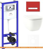 Унитаз Lavinia Boho Relfix One 6 в 1 75110036 (красный стекло) картинка