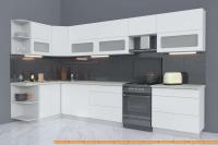 Кухня Интерлиния Мила Матте 1.5x3.6 Б левая (белый/белый/опал светлый) картинка