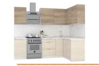 Кухня Интермебель Микс Топ-22 2x1.42м правая (дуб каньон-вудлайн кремовый-венато) картинка