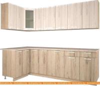 Кухня Интерлиния Мила 12x25 (дуб белый/дуб серый) картинка