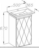 Тумба под умывальник Smile Торус 50 Z0000010487 (белый) картинка