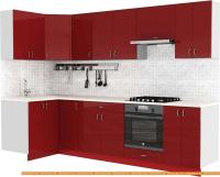 Кухня S-Company Клео глосc 1.2x2.9 левая (бургундский глян./бургундский глян.) картинка