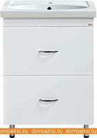 Тумба под умывальник Misty Калипсо 60 (белый, 2 ящика, напольная) картинка