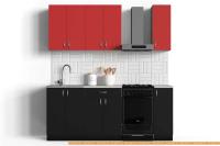 Кухня S-Company Клео колор 1.5 (черный/красный) картинка