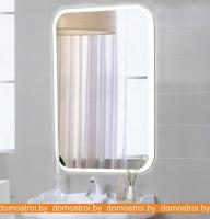 Зеркало Континент Glamour LED 50x70 (с часами и подогревом) картинка