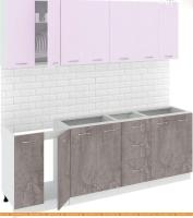 Кухня Кортекс-мебель Корнелия Лира 2.2м (сирень/оникс/королевский опал) картинка