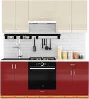 Кухня Сивирин-Компани Клео глосс 1.9 (бургундский глянец\ваниль глянец) картинка