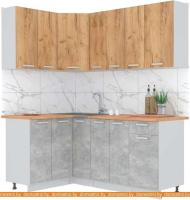 Кухня Интерлиния Мила Лайт 1.2x1.9 (дуб золотой-бетон-дуб бунратти) картинка