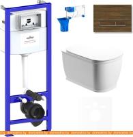 Унитаз Lavinia Boho Relfix Bell Pro Rimless 7 в 1 75110018 (венге пластик) картинка