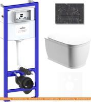 Унитаз Lavinia Boho Relfix Bell Pro Rimless 6 в 1 75110014 (greek black иск. камень) картинка