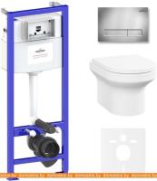 Унитаз Lavinia Boho Relfix Grance Hill Rimless 6 в 1 87561002 (хром пластик) картинка