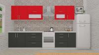 Кухня ВерсоМебель ВерсоЛайн 2-2.6 (красный чили/антрацит) картинка